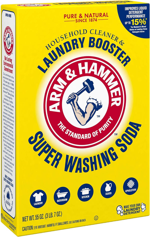 Church & Dwight Co 03020 Arm & Hammer Super Washing Soda Multi 55 Ounce (Pack of 1)