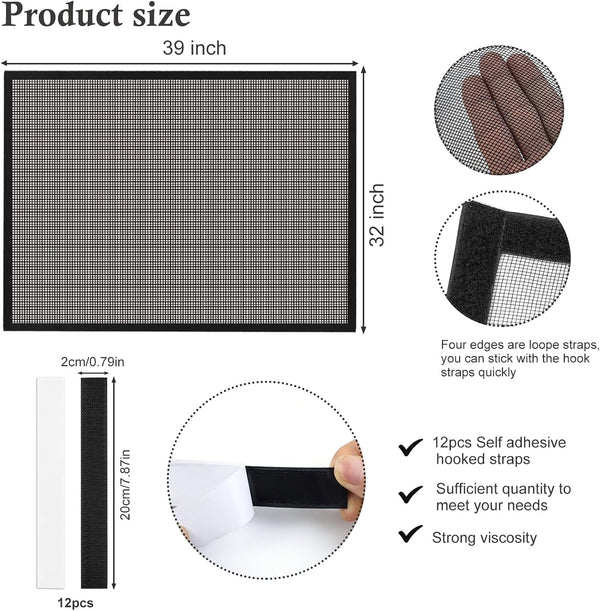 Fireplace Screen Safe Mesh Gate Mesh Screen Child Proof Existing Fireplace Barrier Guard Net Adhesive Cover Fire Place Doors for The Living Room