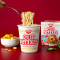 Nissin Cup Noodles Soup, Beef Flavor, Microwaveable Paper Cups, Instant Ramen, 2.25 Ounce (Pack of 12) | Instant Ramen Noodle Soup, Microwaveable