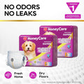 HONEY CARE All-Absorb Disposable Female Dog Diapers Small Size, Improved, 40 Count, Super Absorbent, Breathable, Wetness Indicator (Pack of 1, 40