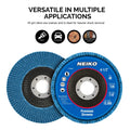 Neiko 11142A Premium Zirconia Flap Disc | 4.5" x 7/8-Inch, 40 Grit, Bevel Type #29 - 10 Pack