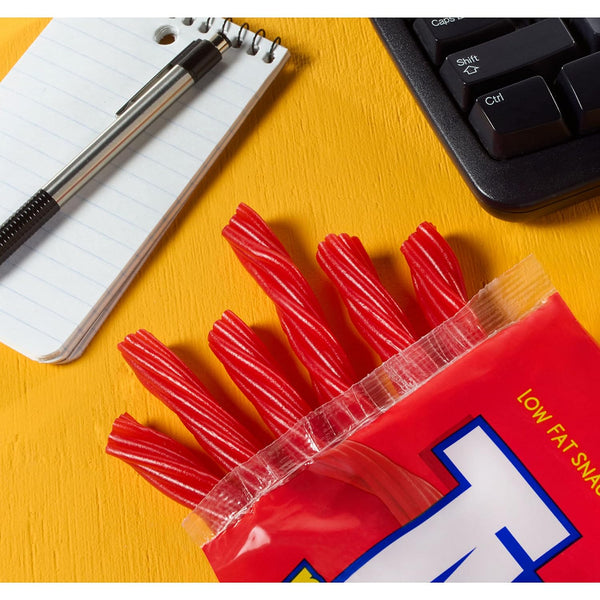 TWIZZLERS PULL 'N' PEEL Cherry Flavored Licorice Style, Chewy Candy Big Bag, 28 oz Cherry 28 Ounce (Pack of 1)
