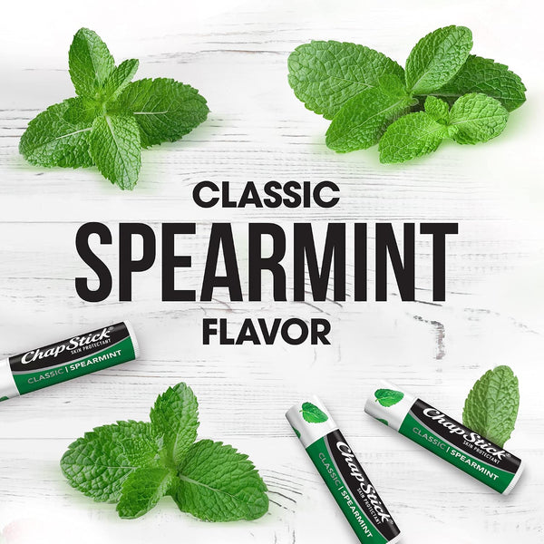 ChapStick Bulk Lip Balm, Classic Spearmint 12-Pack – Cool & Refreshing Lip Moisturizer for Dry Lips, 0.15 Oz Ea Spearmint 0.15 Ounce (Pack of 12)