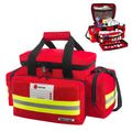 REDCUBE Emergency Bag - First Aid Bags Empty - First Responder Bag for Trauma, Professional Multiple Compartment Kit Carrier For Emergency Medical