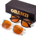 98.6% Blue Light Blocking Glasses for Computer Gaming Anti Eyestrain | Anti Harmful Blue Ray for Better Sleep, Amber High-definition Lens Anti