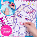 Barbie Makeup Artist Magazine by Horizon Group USA, Create Your Own Hair & Makeup Looks Using 130+ Stencils, 180+ Stickers, Crayons, Pretend