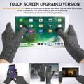 TRENDOUX Winter Gloves for Men Women - Upgraded Touch Screen Cold Weather Thermal Warm Knit Glove for Running Driving Hiking Large Black Gray
