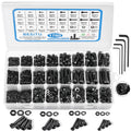 Besitu 1760pcs M2 M3 M4 M5 Metric Screw Assortment, Grade 12.9 Alloy Steel Hex Socket Head Cap Bolts and Nuts Kit, Black Zinc Plated and Anti Rust