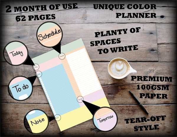 Week Planner Time Tracker to Do List Notepad Goal Setting Busy Life Checklist Time Management Organizer Work Life Balance 7" X 11" Premium 100Gsm