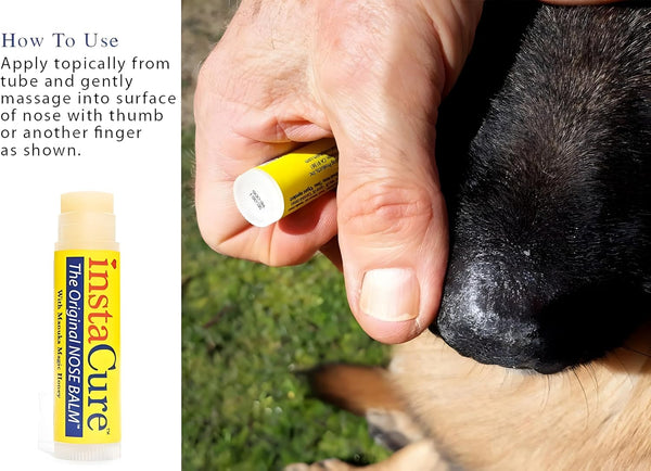 Original Nose Balm. Fast Relief for Cracked Dry & Sore Noses with Raw Manuka Honey Vitamin E Shea Butter Aloe Vera Oil. Heals DogÃ¢ÂÂS Dry Cracked