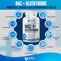 Advanced Complex-NAC Supplement (N-Acetyl L-Cysteine) 600mg with L-Glutathione 500mg and Milk Thistle Extract-Potent Antioxidant-Immune Function