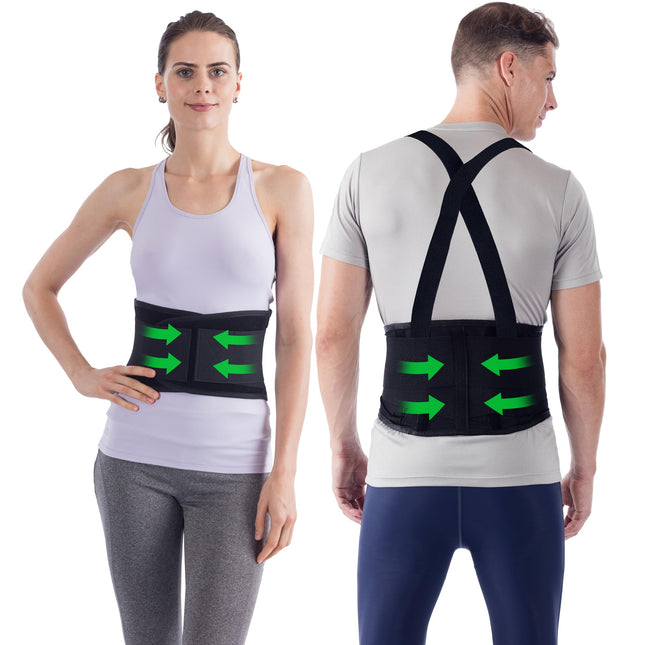 Nyortho Back Brace Women & Men - Medium -30"-34"- Relieves Pain - Support Suspen