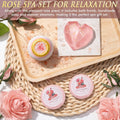 Birthday Gifts for Women, Self Care Gifts Get Well Soon Gifts Basket for Women, Rose Relaxing Spa Gifts Care Package W/ Luxury Blanket, Mothers
