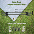 CanKing Bungee Cords 20 Inch Elastic Rope with Hooks Olive Green 2P | Versatile heavy-duty bungee cords with durable hooks for camping, travel,