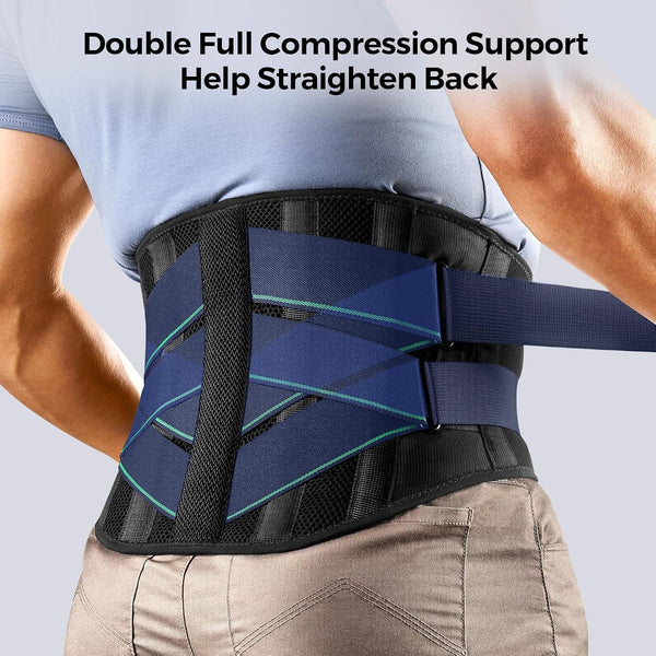 FREETOO Back Brace for Men Lower Back Pain, Breathable Back Support Belt for Women,Work with Soft Pad, Lightweight Lumbar Support for Lasting