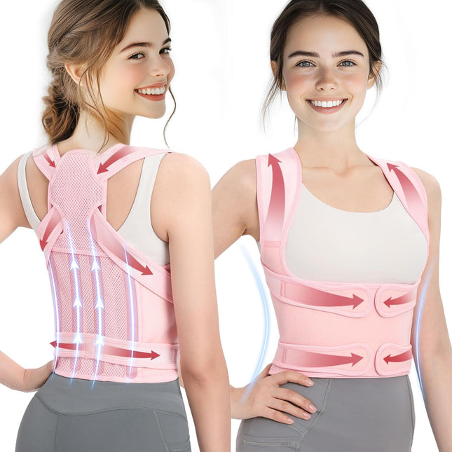 Back Brace Posture Corrector for Women, Adjustable Shoulder Straightener for Upper and Lower Back Pain Relief, Back Supp