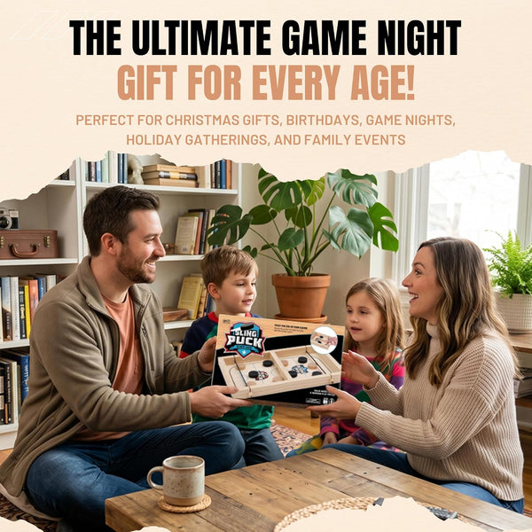 Fast Sling Puck Game - Super Winner Slingshot Puck Board Game - Sling It Shot 2 Player Hockey Table for Kids, Teen and Adults - Christmas Indoor