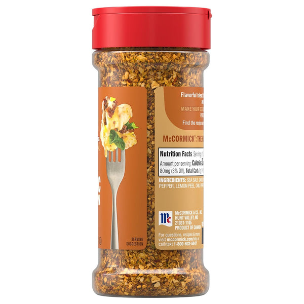 McCormick Garlic and Onion, Black Pepper and Sea Salt All Purpose Seasoning, 4.25 oz Garlic and Onion, Black Pepper and Sea Salt 4.25 Ounce (Pack
