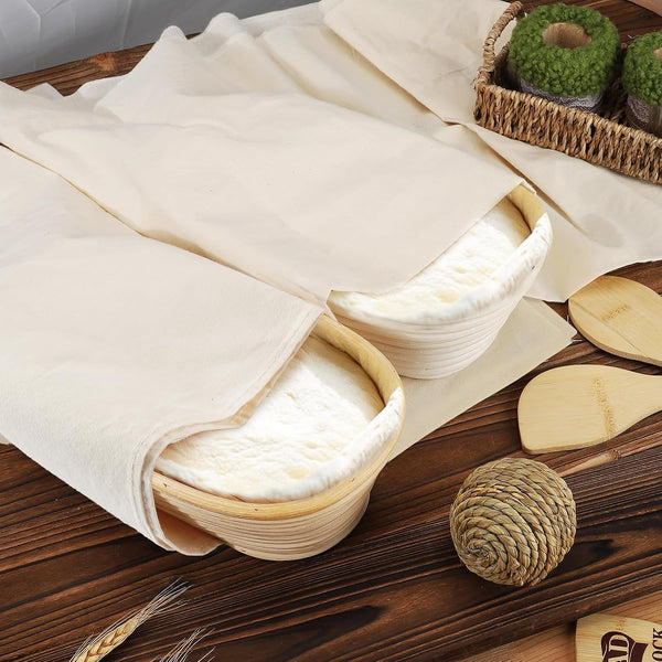 3Pcs 28"x28" Large Tea Towels for Sourdough Bread Baking - 100% Cotton Unbleached Reusable Flour Sack Towels, Proofing Cloth Supplies for