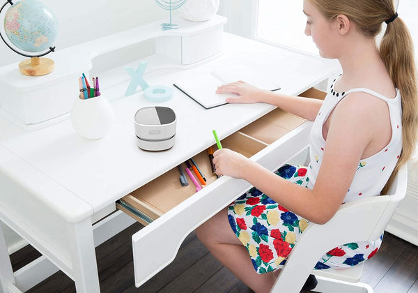 ODISTAR Desktop Vacuum Cleaner, Mini Table dust Sweeper Energy Saving,High Endurance up to 90 mins,Cordless&360º Rotatable Design for