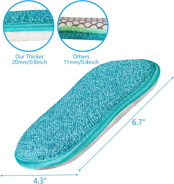 10 Pack Kitchen Dish Sponges Scrubber Non-Scratch Multi-Purpose Dishcloths, Sponge Along with Heavy Duty Scouring Power - Effortless Cleaning of