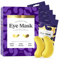 DERMORA Golden Glow under Eye Patches (15 Pairs Eye Gels) - Rejuvenating Treatment for Dark Circles, Puffy Eyes, Refreshing, Revitalizing, Travel,