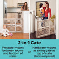 Toddleroo by North States - Supergate Ergo Baby Gate: Plastic Baby Gate for Stairs & Doorways - Adjustable Indoor Safety Gate - Made in USA - 26