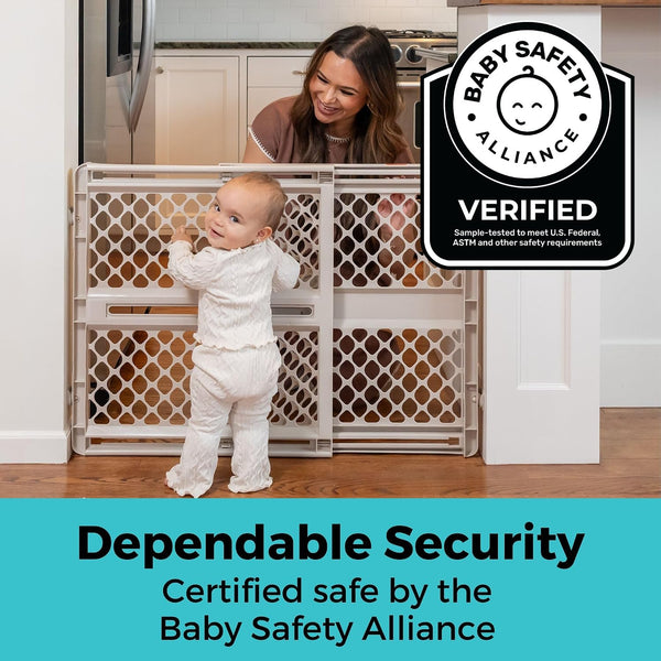 Toddleroo by North States - Supergate Ergo Baby Gate: Plastic Baby Gate for Stairs & Doorways - Adjustable Indoor Safety Gate - Made in USA - 26