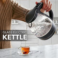OVENTE Electric Kettle, 1.5L Borosilicate Glass Countertop Water Heater and Boiler for Coffee or Tea, BPA-Free, Auto Shut-Off, Boil-Dry