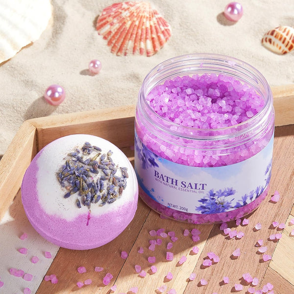 YFONG Spa Gifts for Women, Birthday Gifts for Women, Self Care Get Well Soon Gifts Basket for Mom, Wife, Girlfriend, Sister, Purple Gift Set for