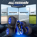 Tecnock Remote Control Car, 2.4Ghz RC Cars with USB-C Easy Charging, 4WD Double Sided 360ÃÂ° Rotates and Flips RC Stunt Car, Toys Gift for Boys and