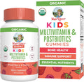 Maryruth Organics Kids Vitamins | USDA Organic | Multivitamin Gummies + Postbiotics for Ages 4+ | Lactobacillus Rhamnosus | Vegan | Non-Gmo | 60 Count