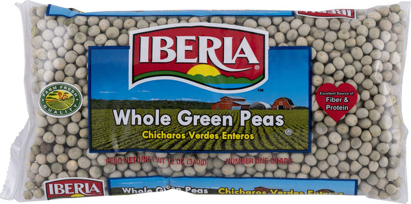 Iberia Whole Green Peas, 12 Oz 12 Ounce (Pack of 1) Whole Green Peas