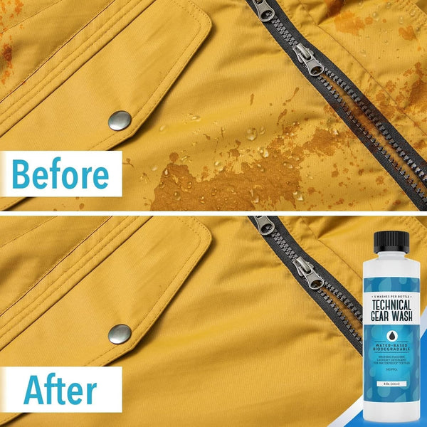 [5 Loads] Technical Gear Wash Performance Detergent for Renewed Clothing Appearance - Concentrated & Safe Jacket Detergent to Maintain DWR Gear -