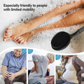 OZNER 24 Inches Silicone Back Scrubber for Shower - Extendable Long Handle Shower Brush with Dual-Sided Bristles - Exfoliating Body Scrubber for