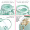 Ecolution Patented Micro-Pop Microwave Popcorn Popper with Temperature Safe Glass, 3-in-1 Lid Measures Kernels and Melts Butter, Made Without BPA,