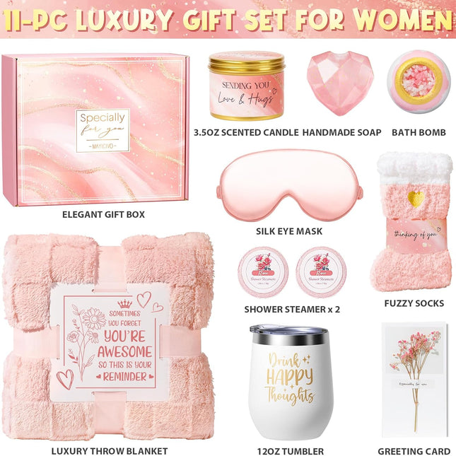 Birthday Gifts for Women, Self Care Gifts Get Well Soon Gifts Basket for Women, 
