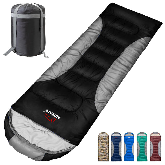0 Degree Winter Sleeping Bags for Adults Camping (450GSM) - Temp Range (5F–32F) Portable Waterproof Compression Sack- Camping Sleeping Bags for