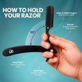 IronEdge Barber Straight Razor for Men- 100pc Blades Straight Edge Razor 100 Count (Pack of 1) Black