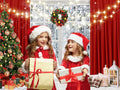 CYLYH 7X5Ft Christmas Window Backdrop for Photography Winter Snow Scene Xmas Party Decorations Background Christmas Festival Party Banner Backdrop