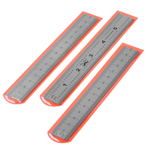 Mr. Pen- Machinist Ruler, 3 Pack, Metric, Precision, Stainless Steel, 6 Inch