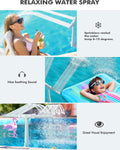 Pool Fountain for above and In-Ground Pools, Adjustable Dual Spray Waterfall Sprinkler Cooler for Pool, Swimming Pool Spa Water Fountain,