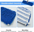 3 Pack Mop Heads Replacements Compatible for Ocedar Dual-Action Microfiber Flip Mop, Double Sided Mop Replace Head Mop Refills with Microfiber &