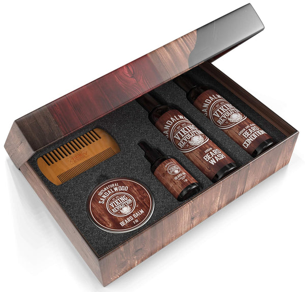 Ultimate Conditioner for Men'S Beard Grooming - Softens, Smoothes and Soothes Beard Itch- Contains Wash, Conditioner, Oil, Balm and Comb-