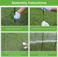 Garden Hoops Grow Tunnel, 6 Sets of 7FT Greenhouse Hoops for Raised Beds, Rust-Proof Fiberglass Frame for Garden Netting, Small Greenhouse Kit,