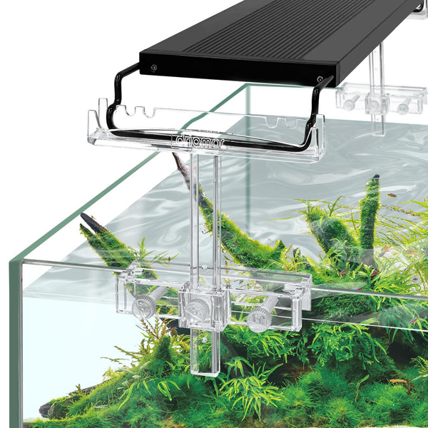 Driamor Aquarium Light Riser Adjustable, Clear Acrylic Fish Tank LED Light Stand Aquarium Lamp Holder Bracket Kit 2Pcs Transparent Support for