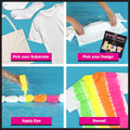 Tulip Electric Neons Tie-Dye Kit, Party Activity, Black Light Reactive Fabric Dye, Pre-mixed Green, Yellow, Orange, Pink, Easy Application &