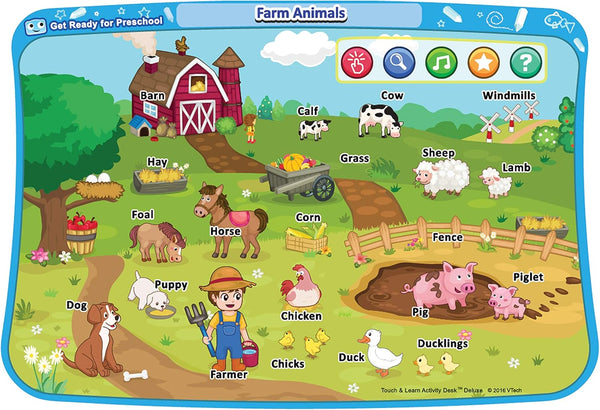 VTech Touch and Learn Activity Desk Deluxe Expansion Pack for Preschoolers Get Ready for Preschool