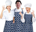 LessMo Kitchen Cooking Aprons with 3 Pockets for Men Women - Cotton Adjustable Professional Grade Chef Apron for Kitchen, BBQ & Grill (Light Gray)
