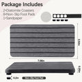 NiuYichee 2 PCS Water Absorbent diatomite Coasters, 7.1" x 3.5" Water Absorbing Stone Tray for Sink, Stone Drying mat for Kitchen Counter, Stone